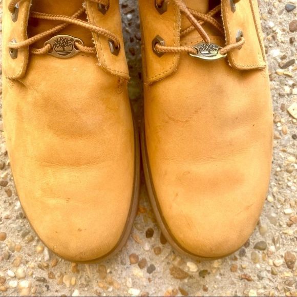 Timberland Tan Leather Faux Fur Trim Ankle Boots - Picture 3 of 8